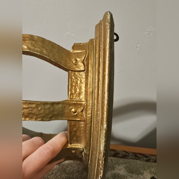 Vintage 1968 Dart Industries 3505 Gold Painted Hanging Wall Shelf - Picture 4 of 11